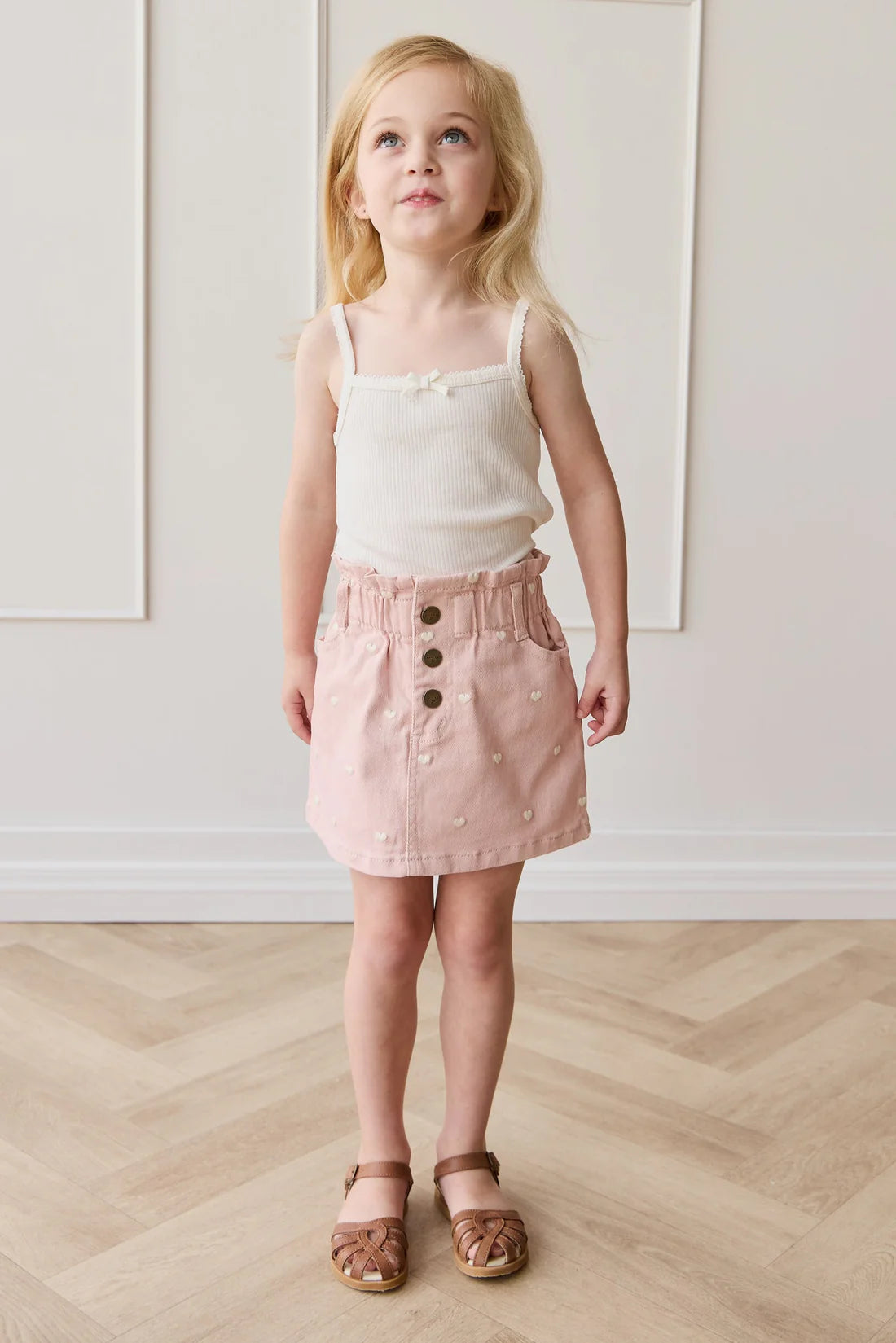 Briella Skirt | Petite Heart Peach