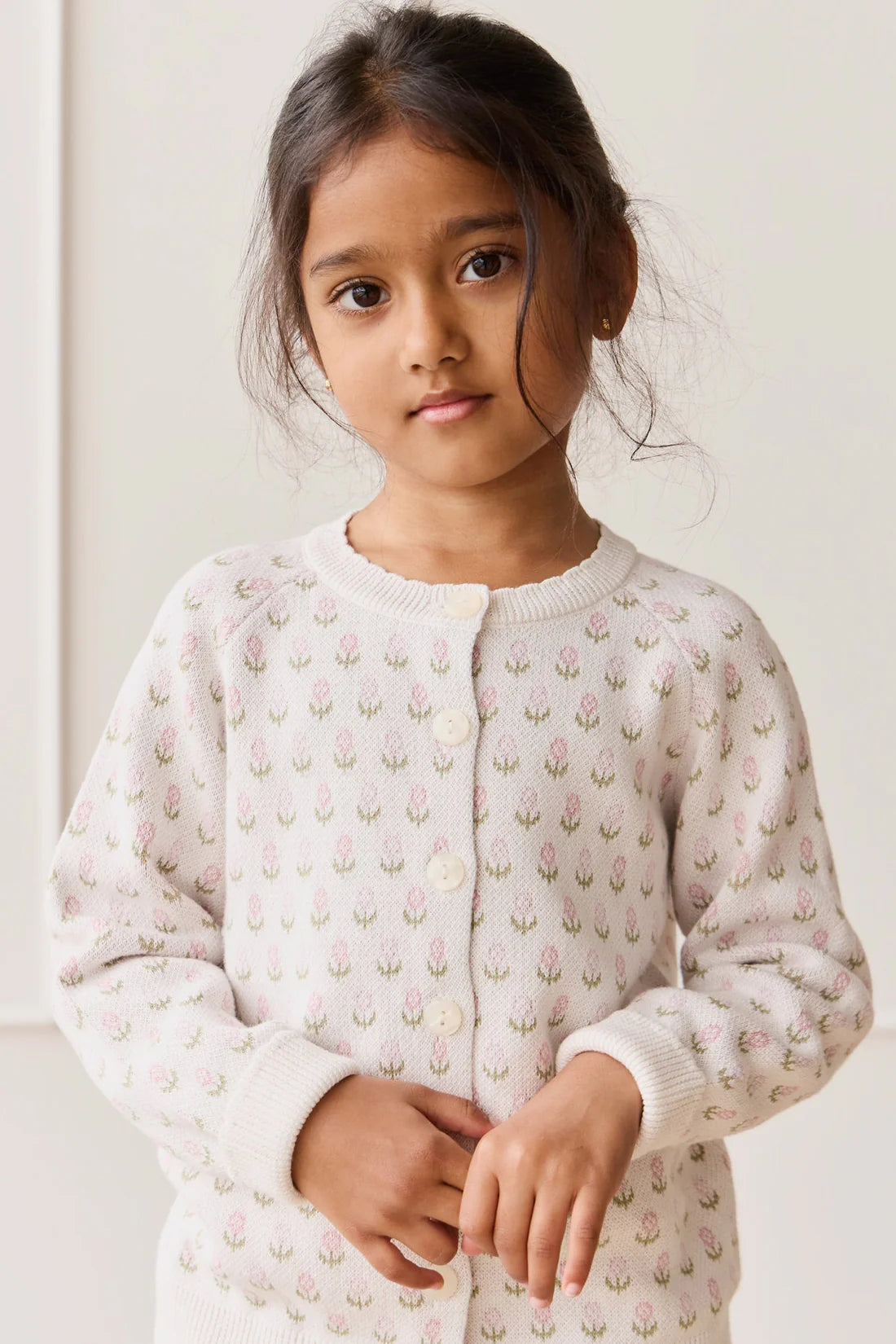 Olivia Cardigan | Olivia Jacquard Slightly Pink