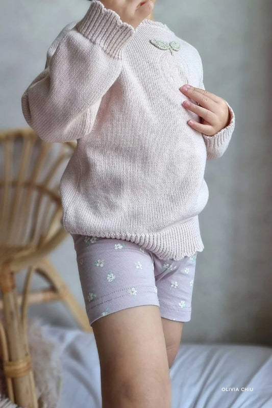 Everyday Bike Short | Simple Flowers Lilac