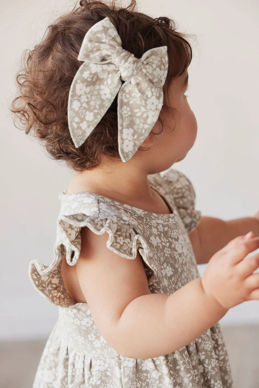 Organic Cotton Bow | Pansy Floral Mist