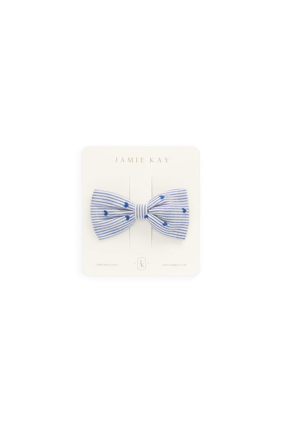 Desiree Clip Bow | Mon Amour Blue Hearts & Stripes