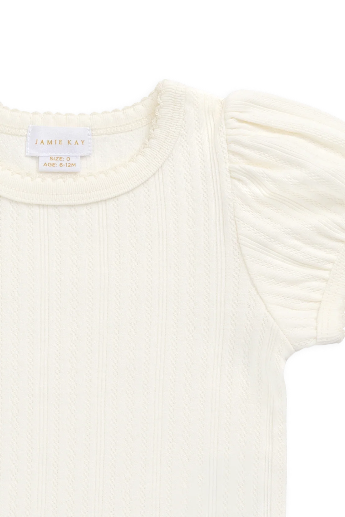 Pointelle Rhea Top | Parchment