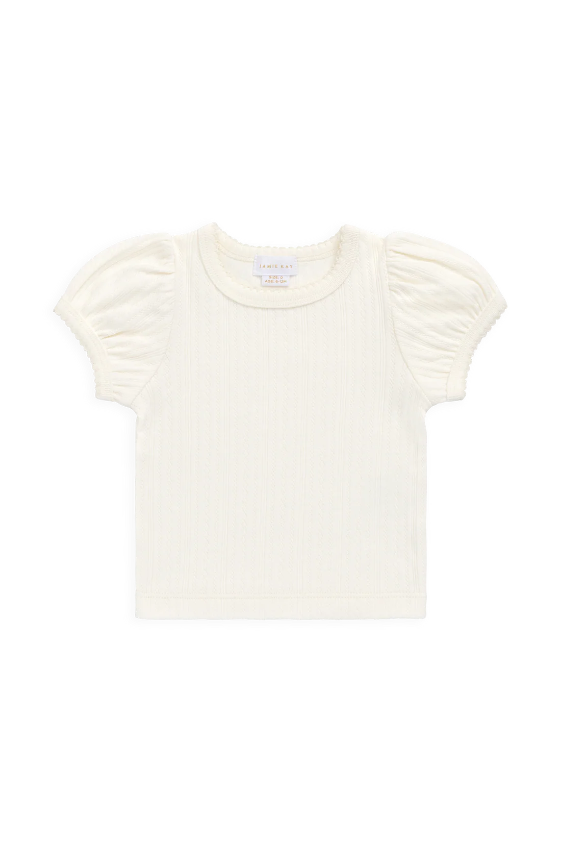 Pointelle Rhea Top | Parchment