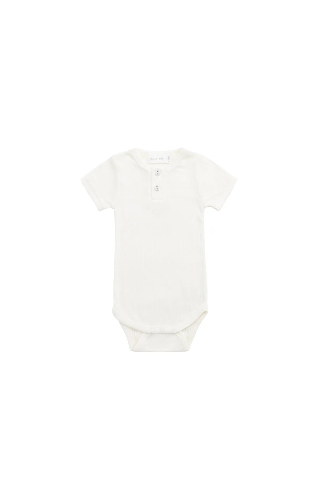 Modal Darcy Rib Henley Tee Bodysuit | Milk