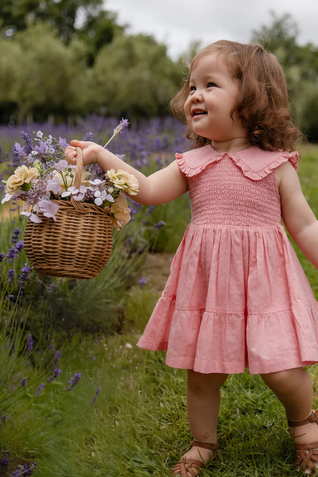 Organic Cotton Claudine Dress | Swiss Pink