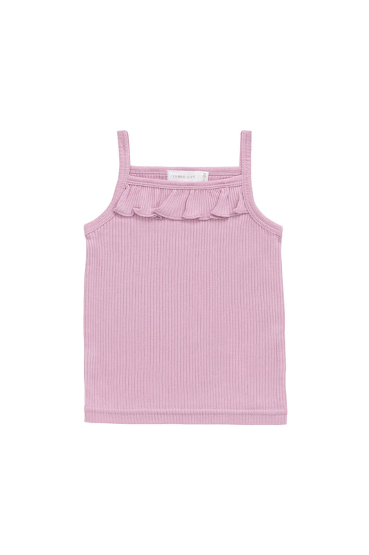 Organic Cotton Modal Vienna Singlet | Dahlia