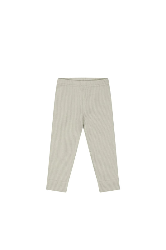 Organic Cotton Fine Rib Legging | Mist