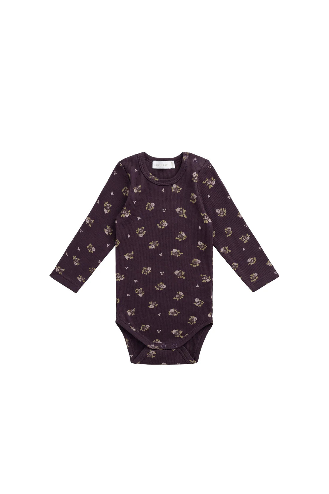 Fine Rib Long Sleeve Bodysuit | Simone Huckleberry