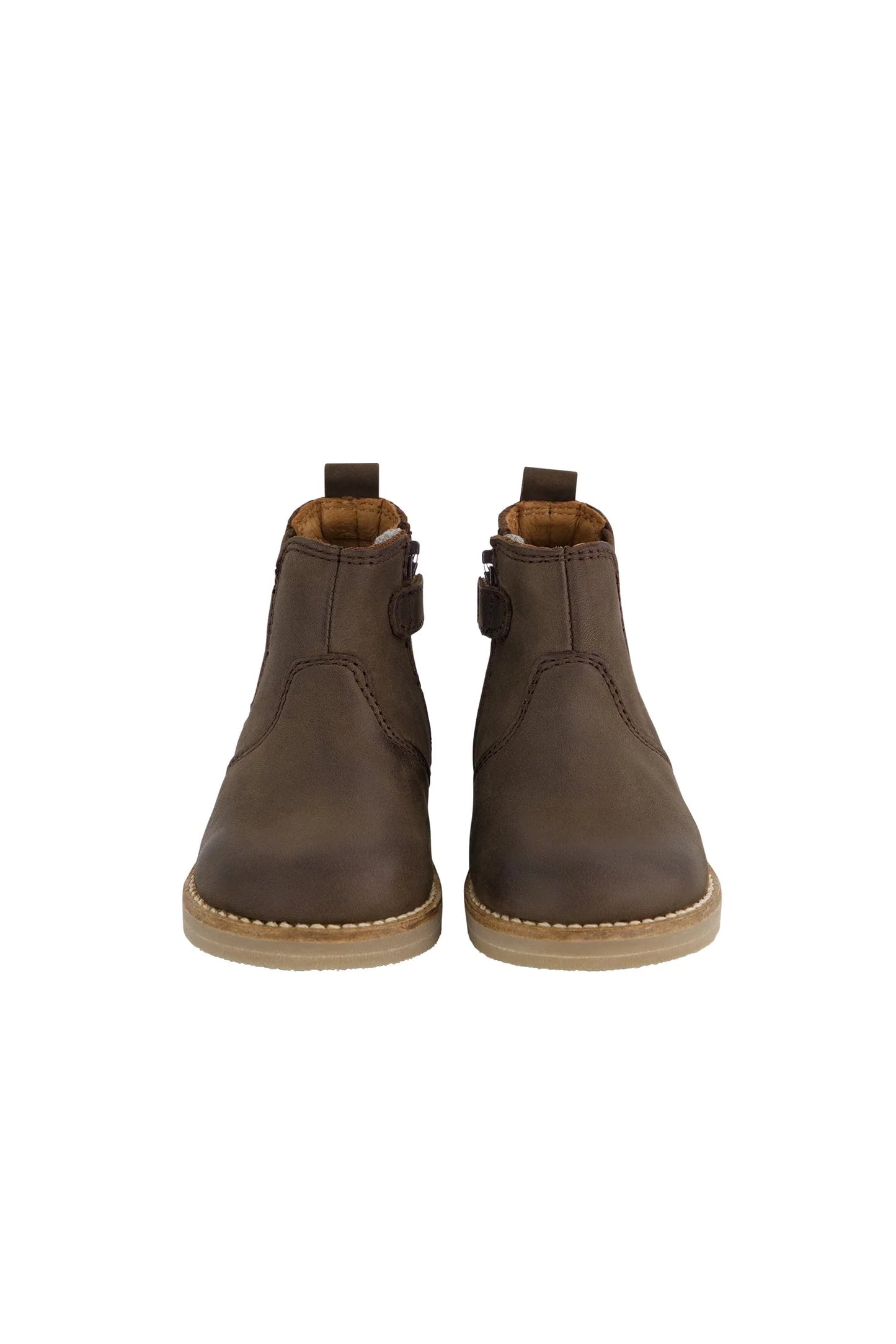 Leather Boot with Elastic Side | Espresso