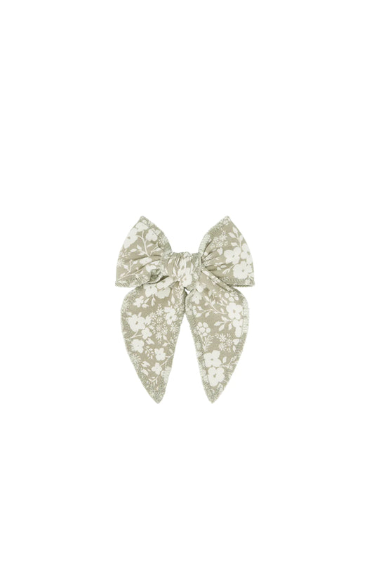 Organic Cotton Bow | Pansy Floral Mist