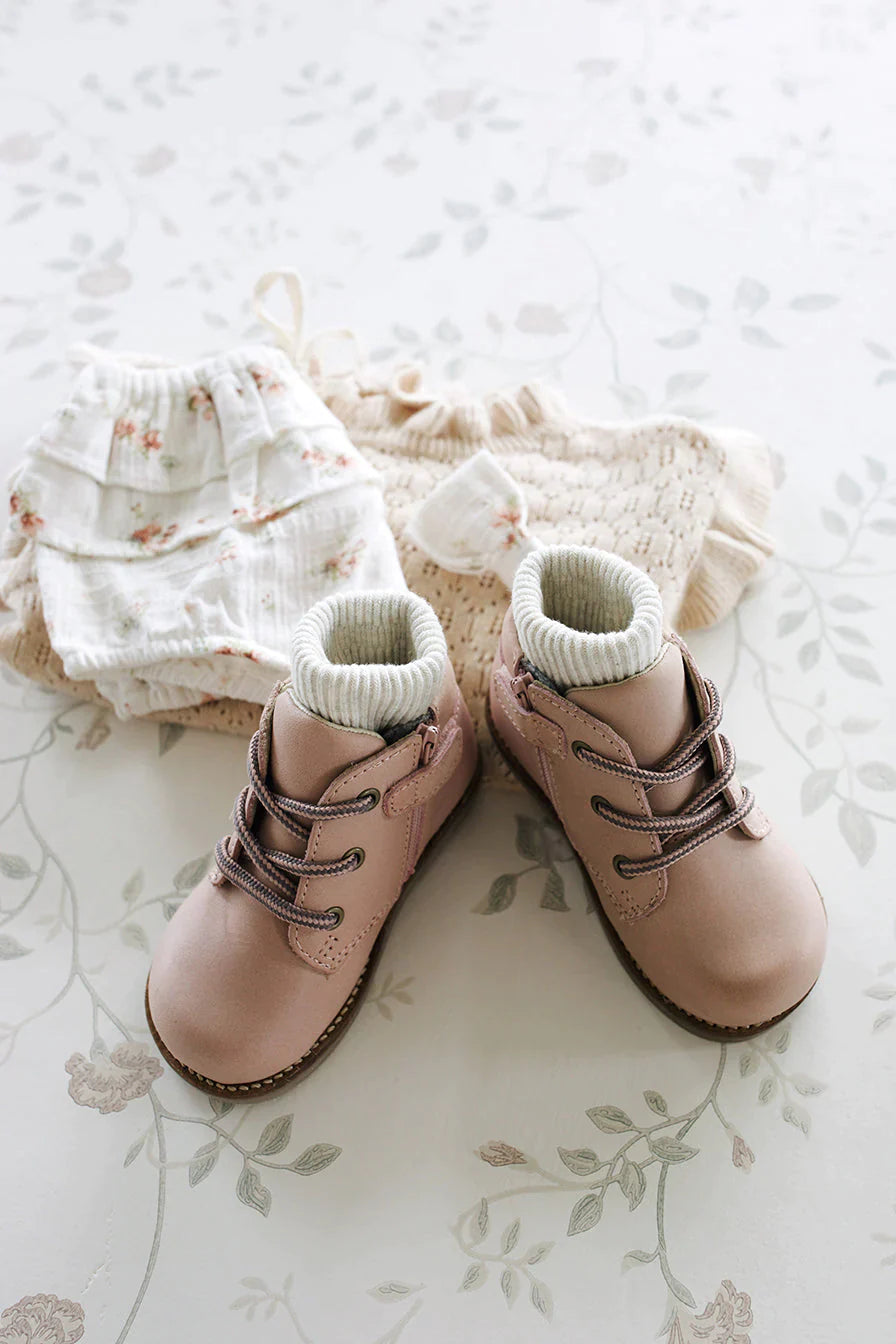 Leather Boot | Blush