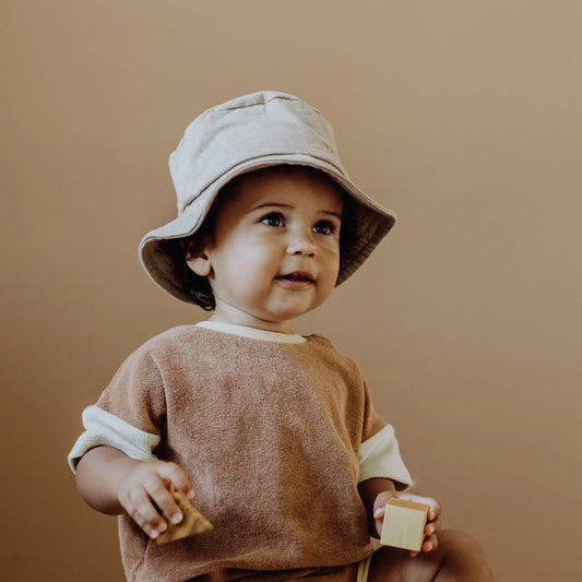 Organic Bucket Hat | Almond Melange