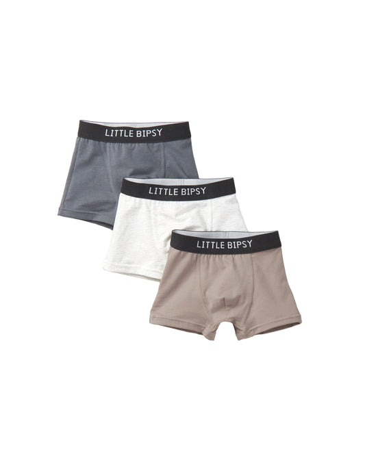 Boxer Brief 3-Pack | Smoke, Light Heather Grey, Mushroom