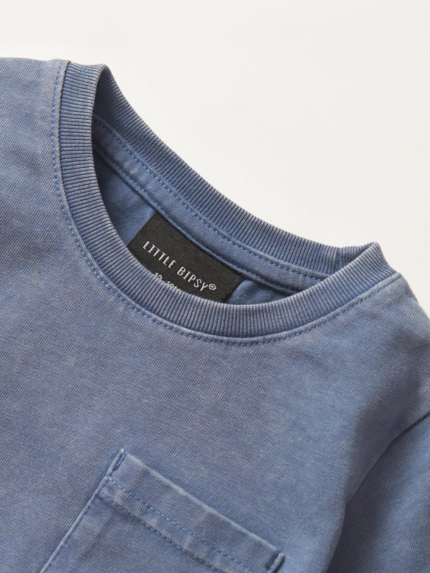Acid Wash Pocket Tee | Navy
