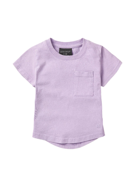 Acid Wash Pocket Tee | Purple