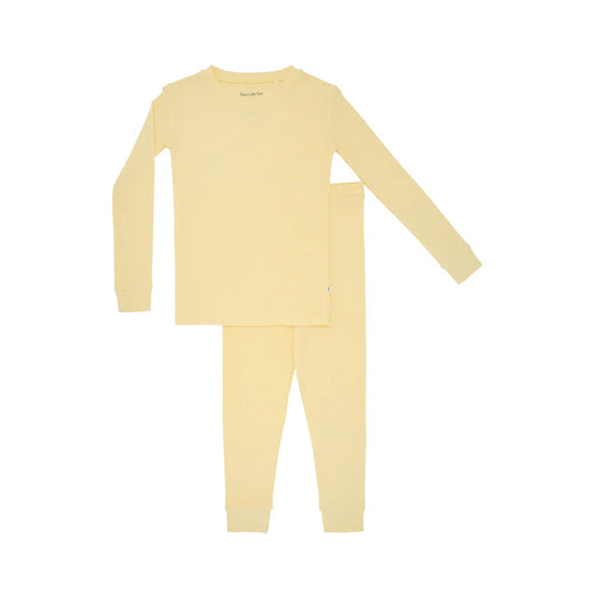 Bamboo Pajama Set | Lemon Yellow (Small Ribbed)