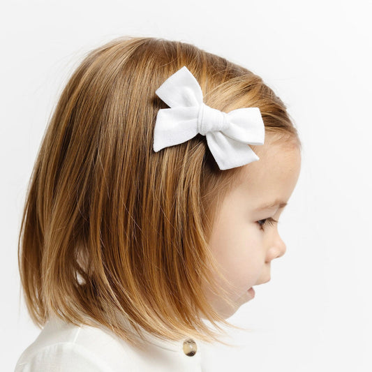 Lavender Linen Bow 3 Pack | Clips