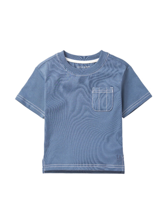 Contrast Thread Tee | Blue