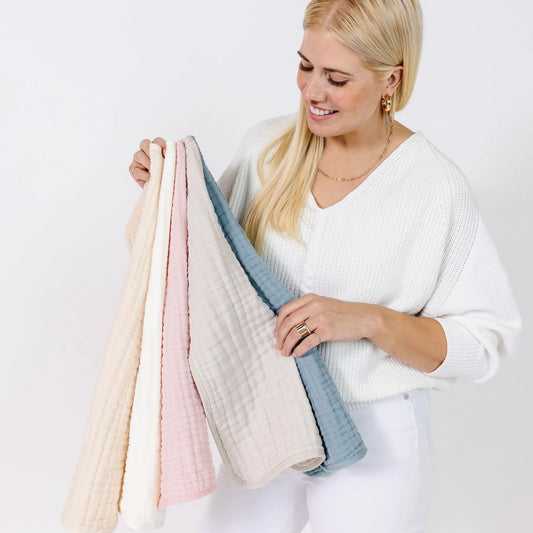 Cloud Muslin Burp Cloth 2 Packs (Multiple Color Options)