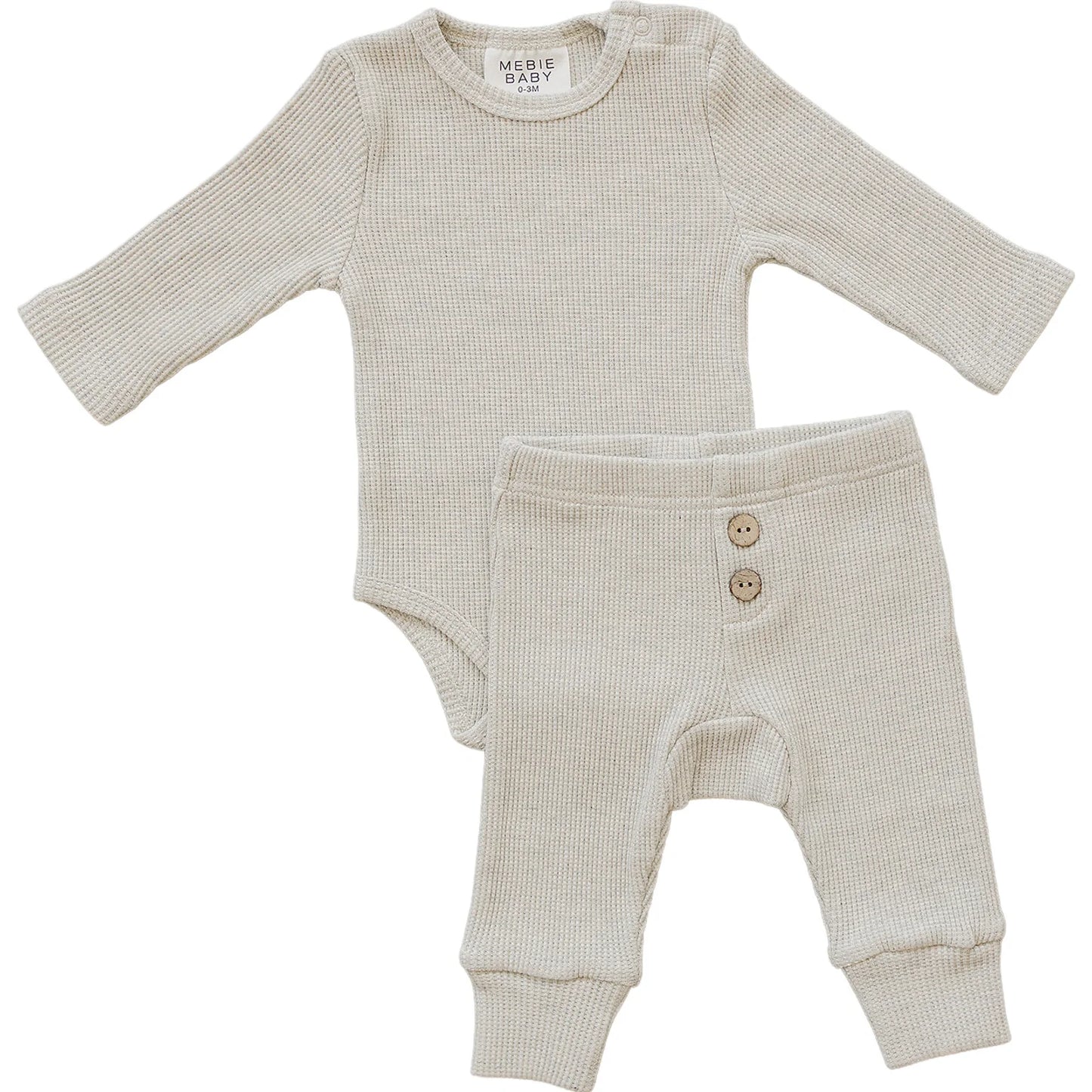 Bodysuit Waffle Set | Heather Grey