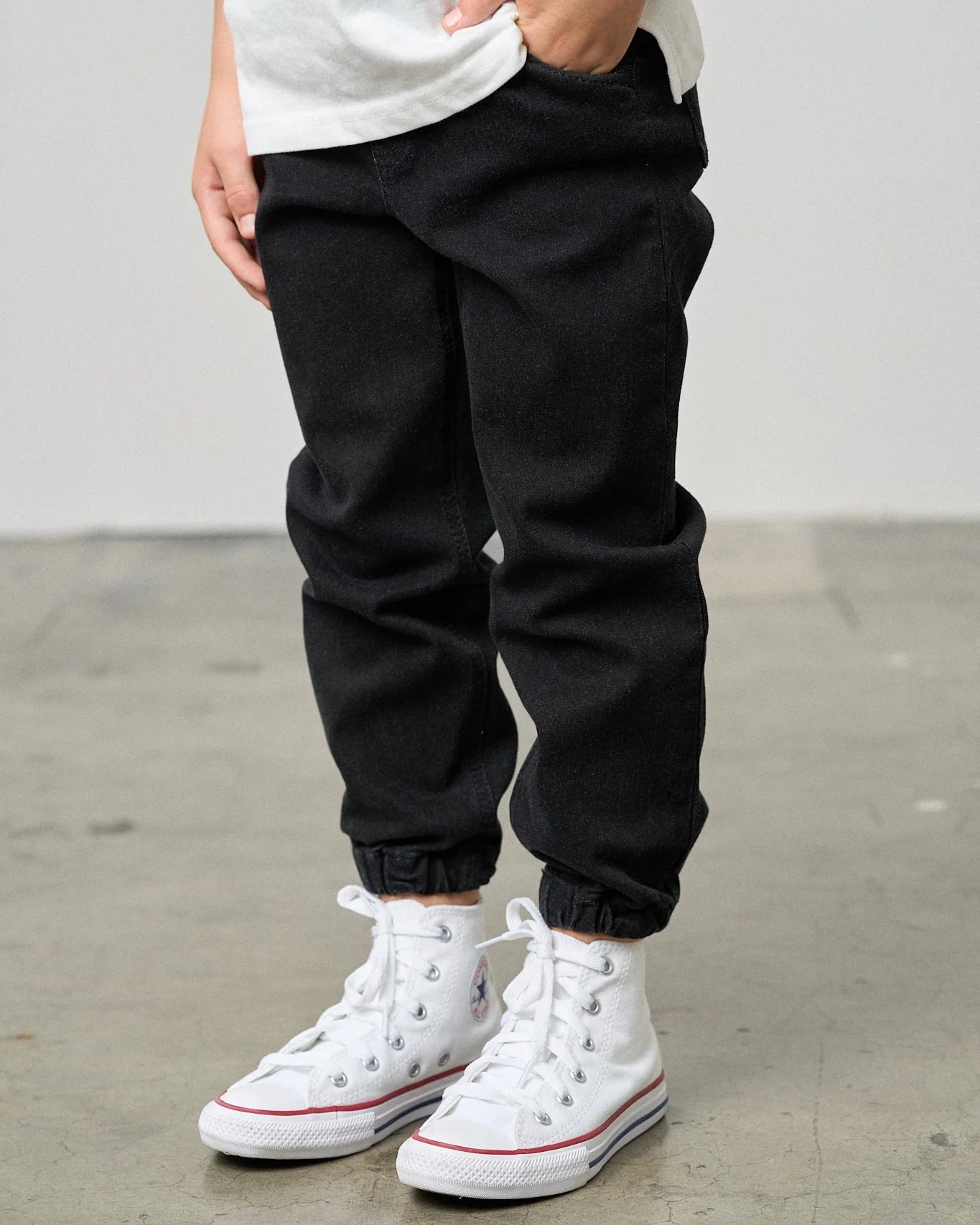 Denim Jogger Pant | Faded Black
