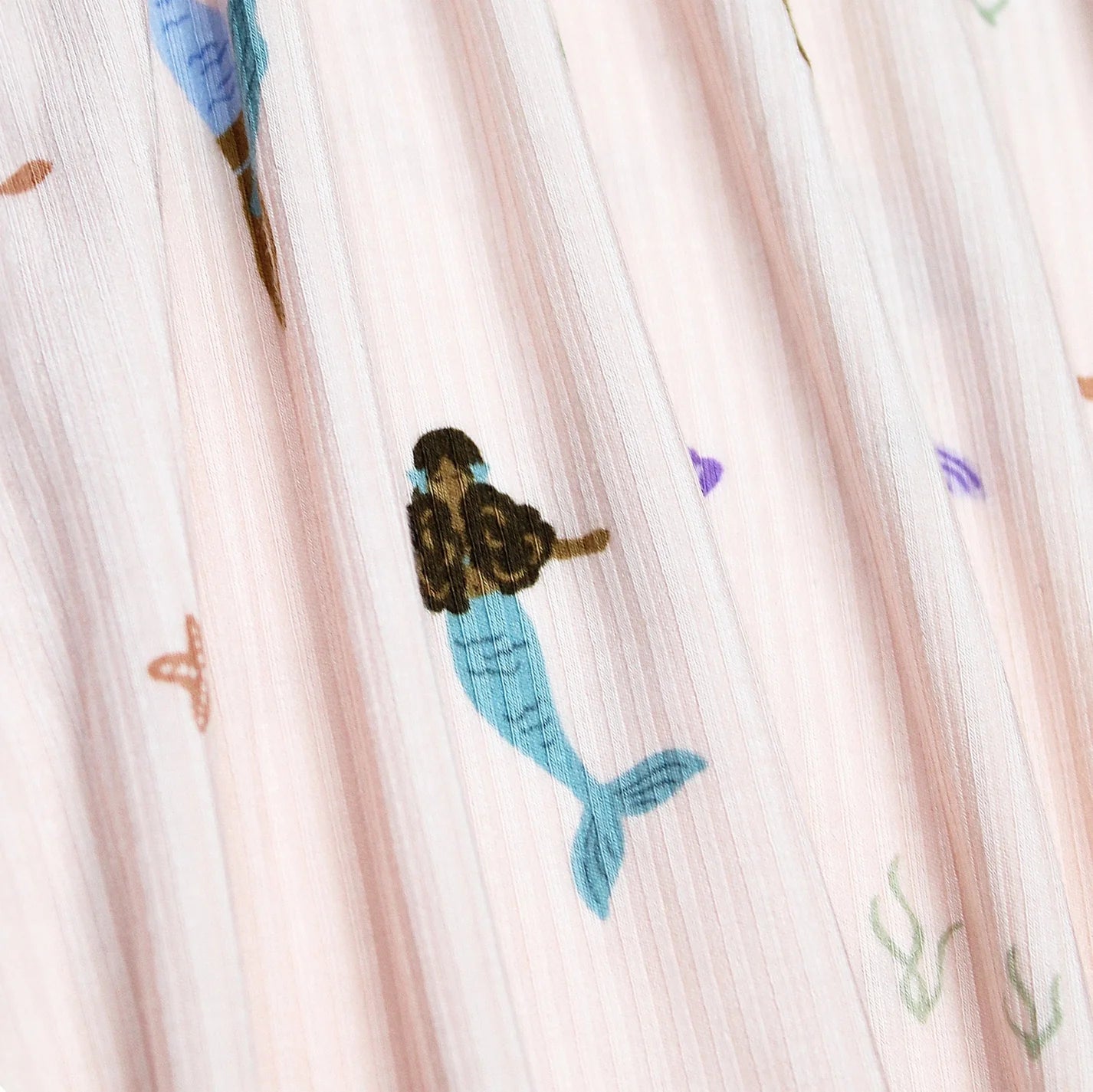 Bamboo Pajama Set | Mermaids (Ribbed)