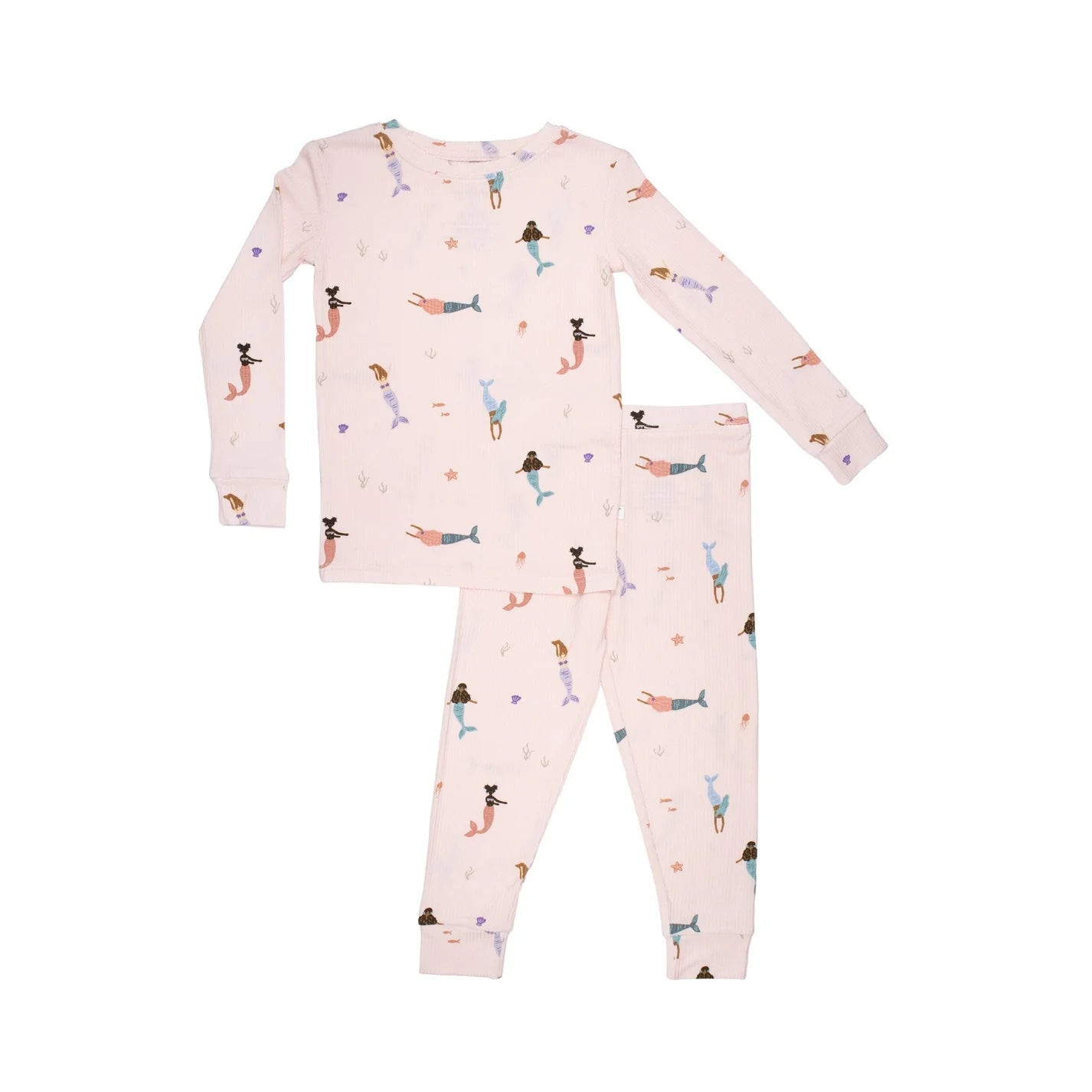 Bamboo Pajama Set | Mermaids (Ribbed)