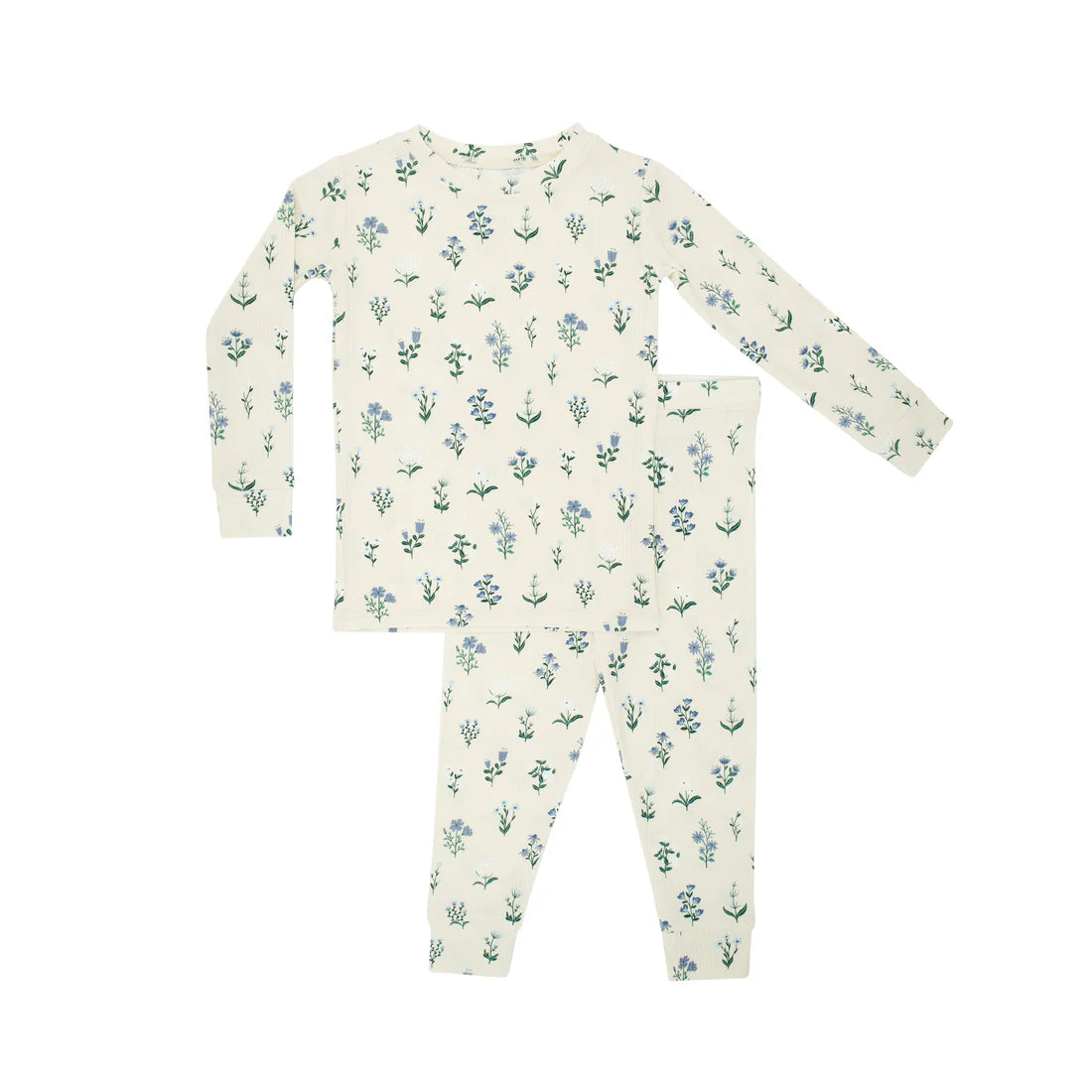 Bamboo Pajama Set | Morning Meadow Small Ribbed