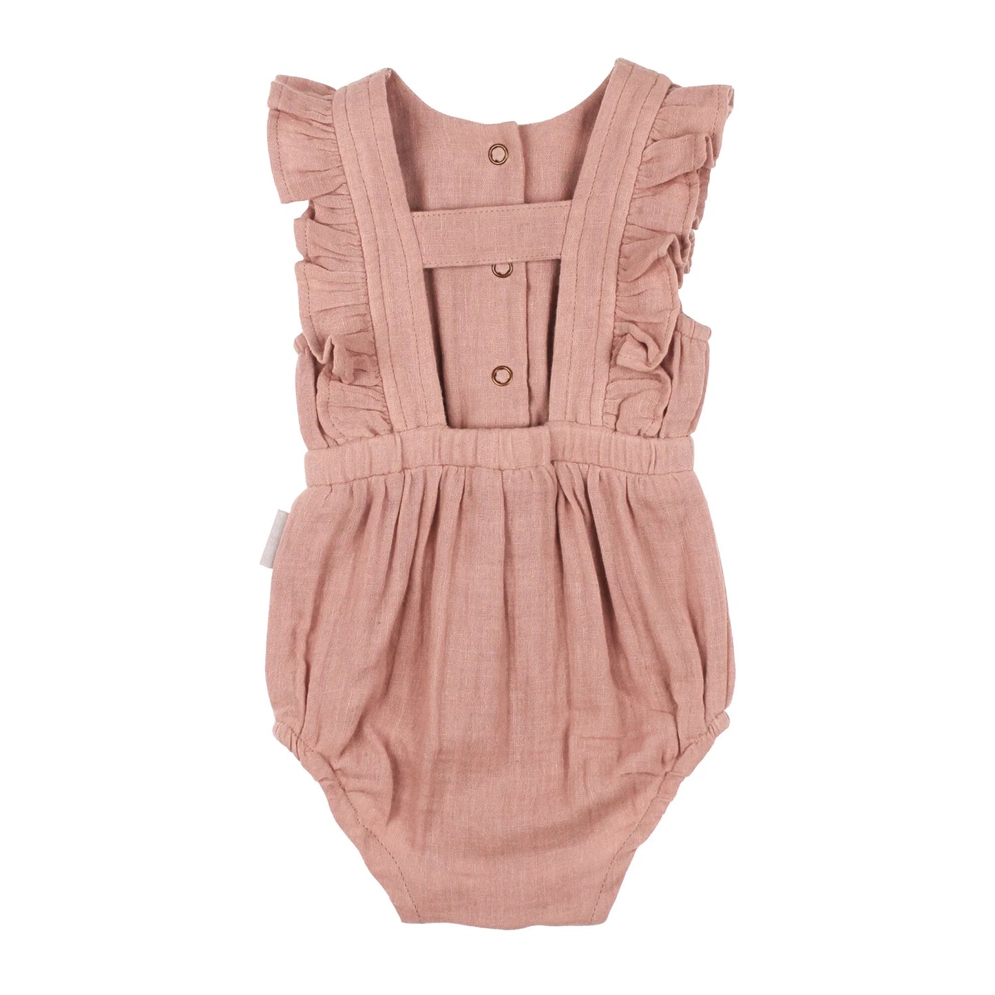 Organic Muslin Ruffle Bodysuit | Desert Rose