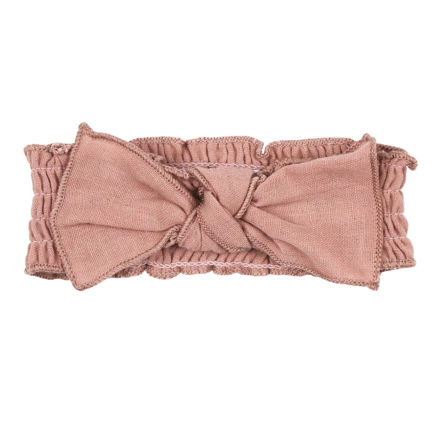 Organic Muslin Smocked Headband | Desert Rose