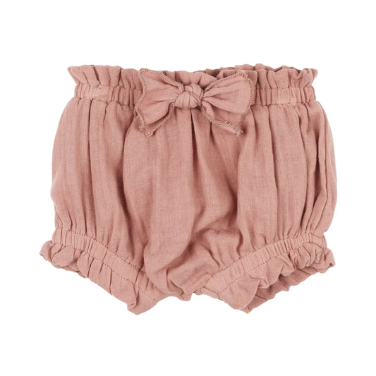 Organic Muslin Ruffle Bloomer | Desert Rose