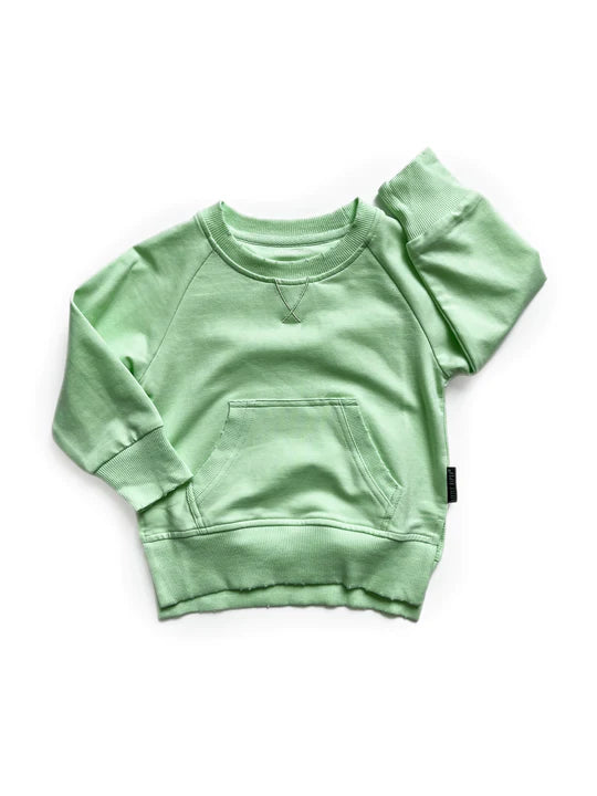 Neon Pocket Pullover Sweatshirt | Lime