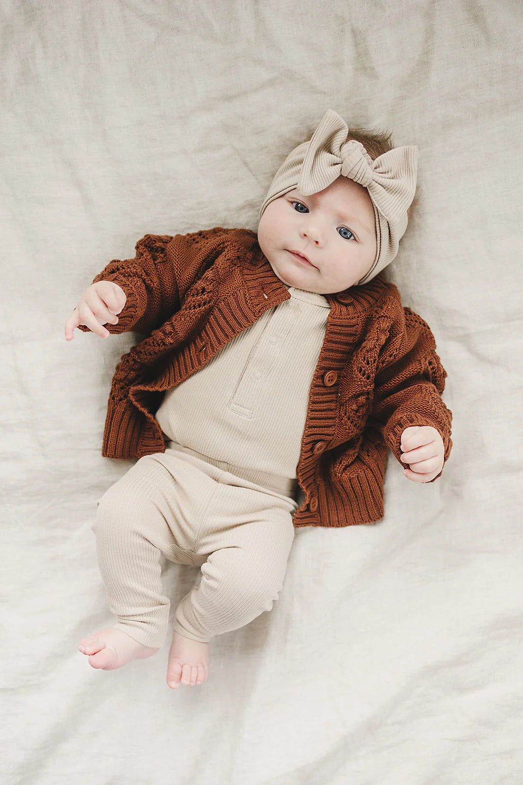 Organic Cotton Ribbed Legging | Oatmeal