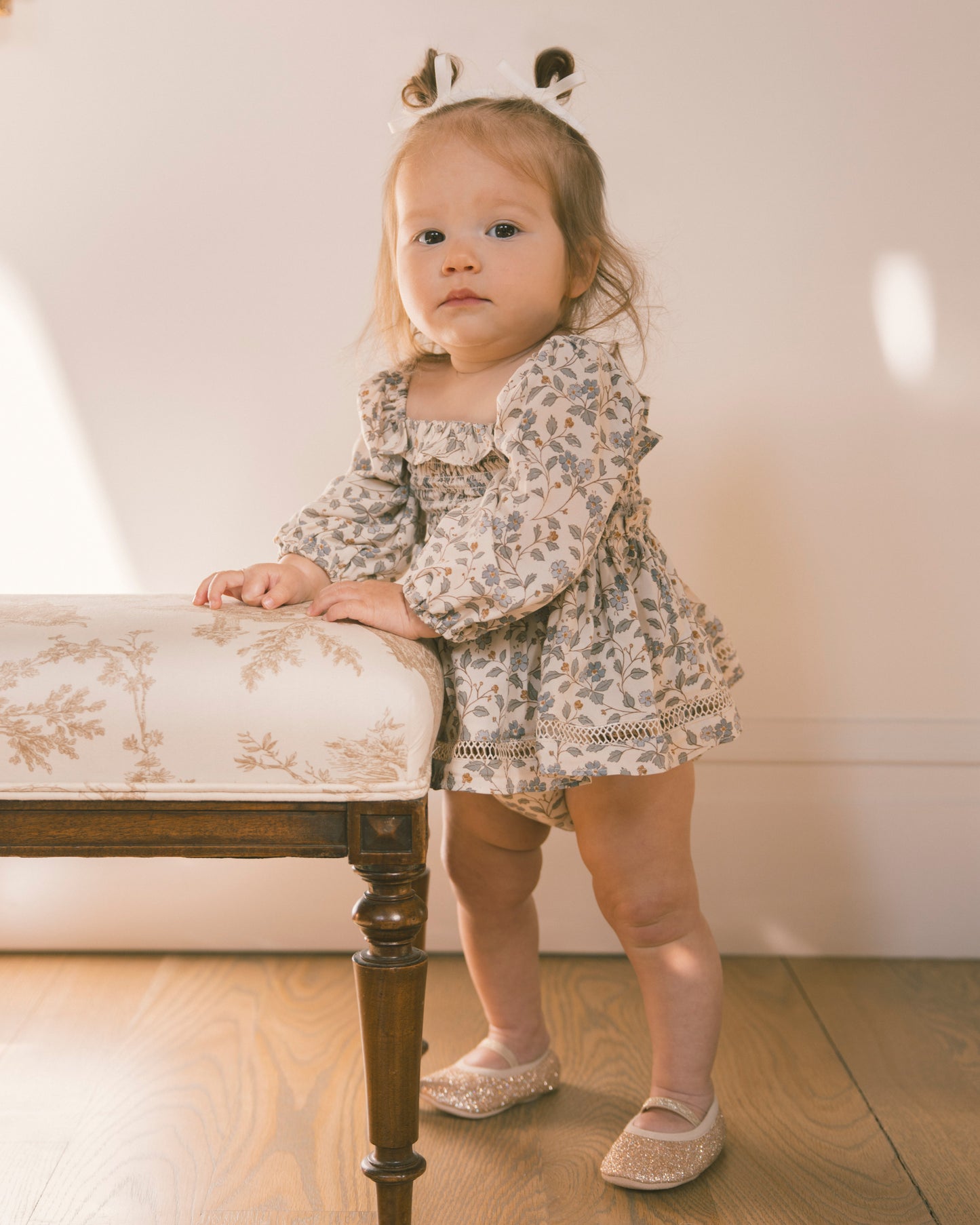 Elodie Romper || Blue Garden