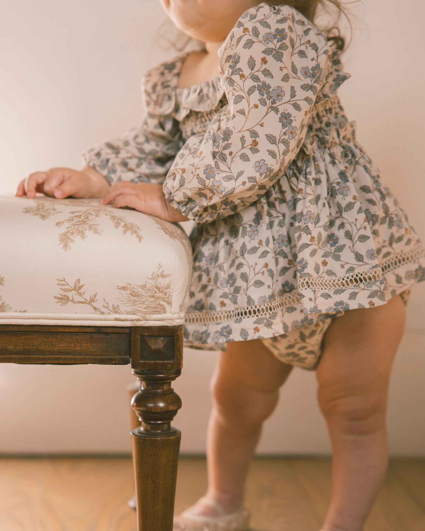 Elodie Romper || Blue Garden