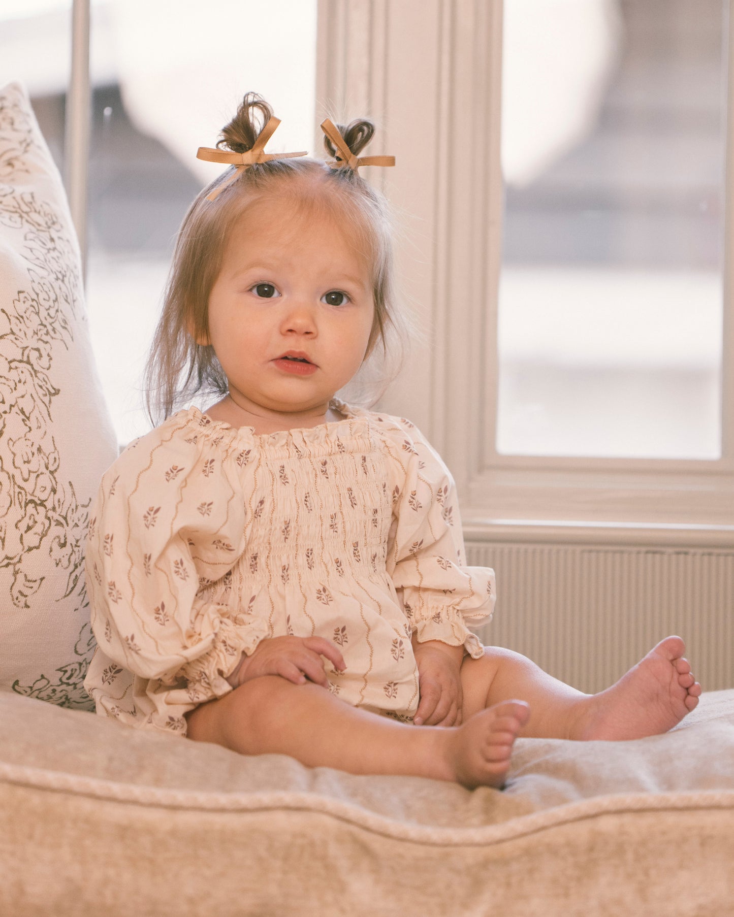 Autumn Romper || Floral Stripe