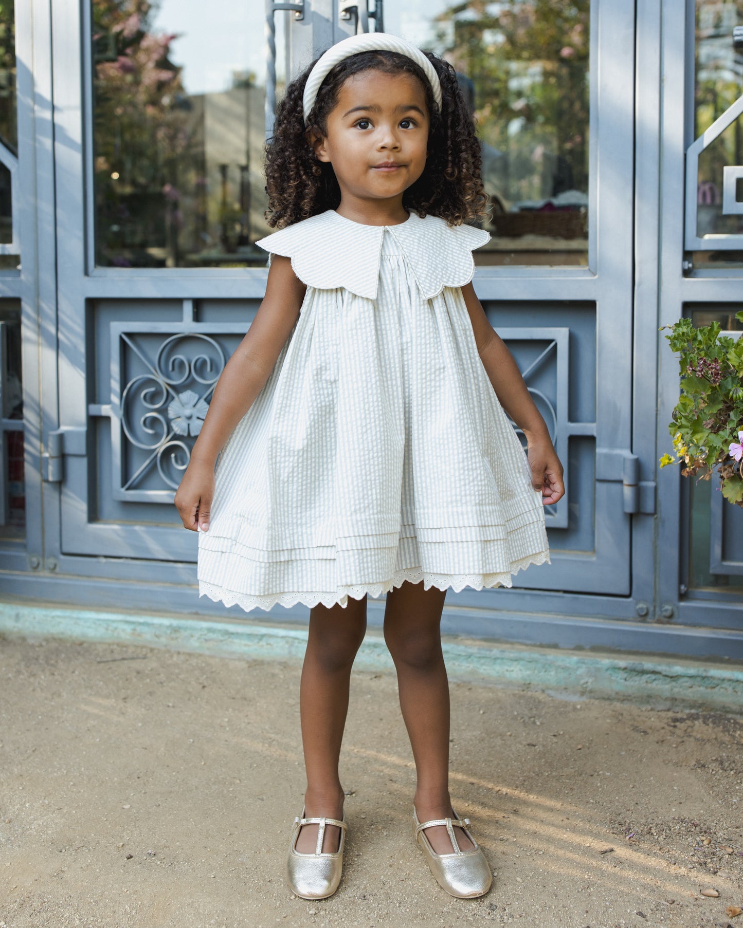 Florence Dress | Sky Stripe