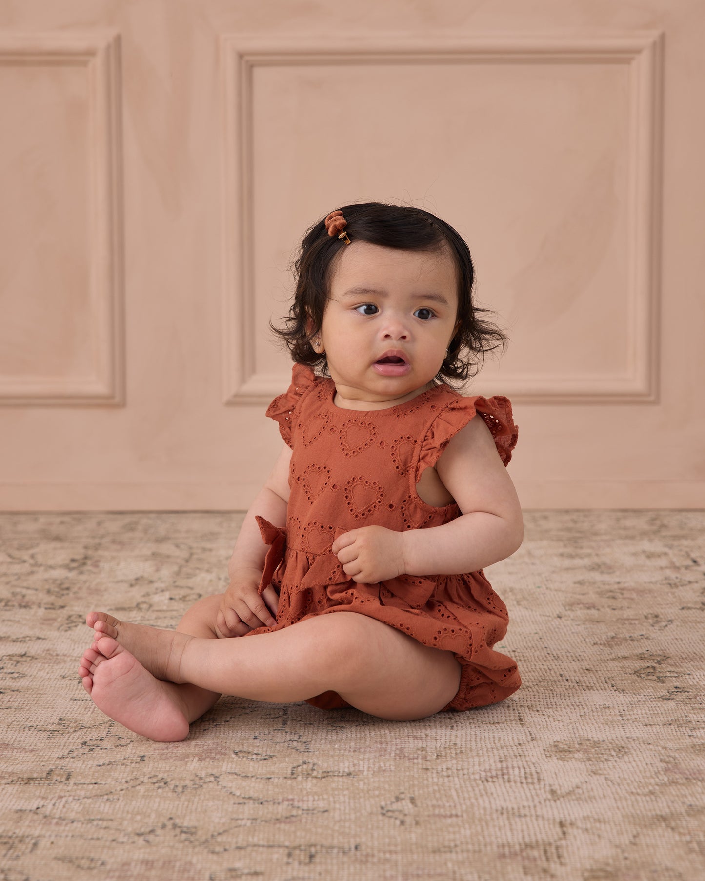 Velvet Heart Clips | Red