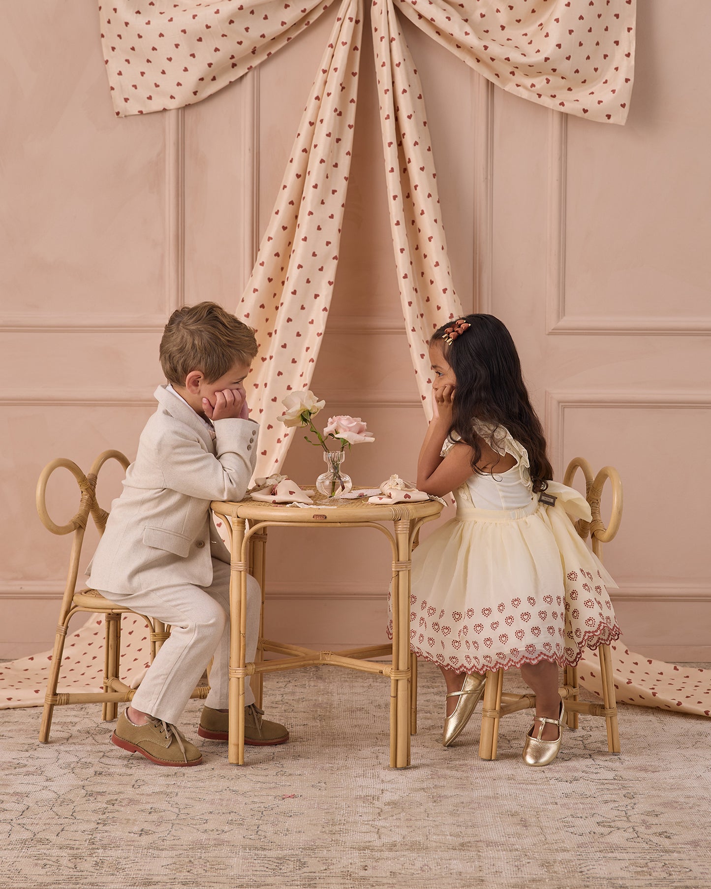 Velvet Heart Clips | Red