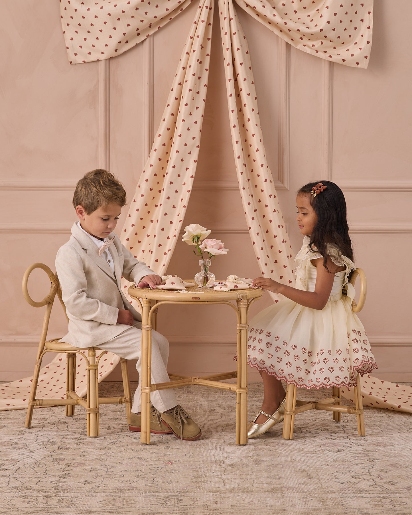 Velvet Heart Clips | Red