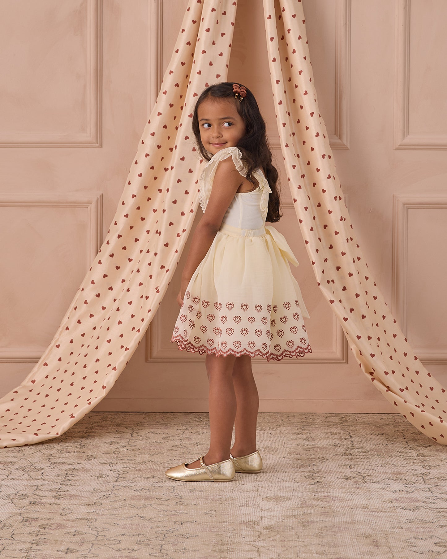 Velvet Heart Clips | Red