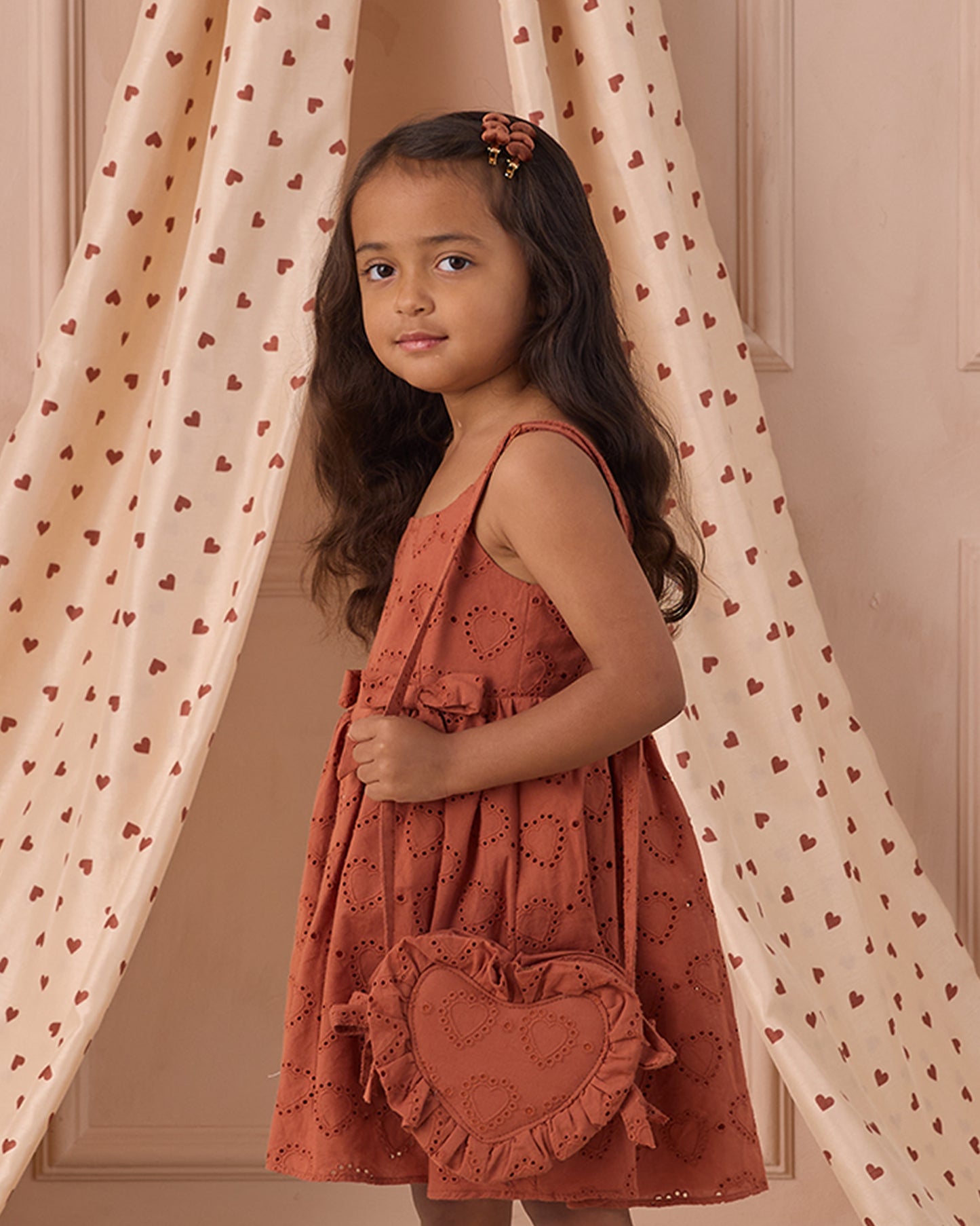 Velvet Heart Clips | Red