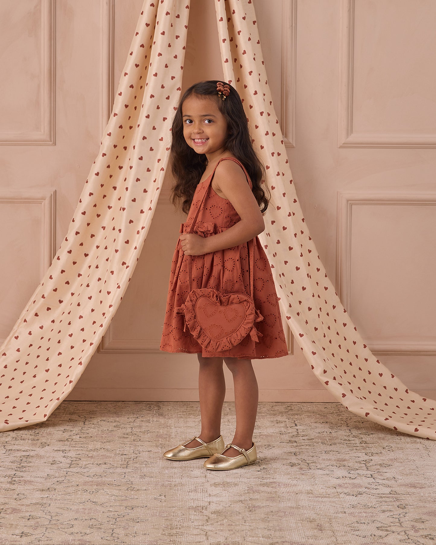 Velvet Heart Clips | Red