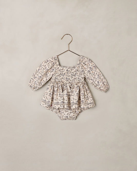 Elodie Romper || Blue Garden