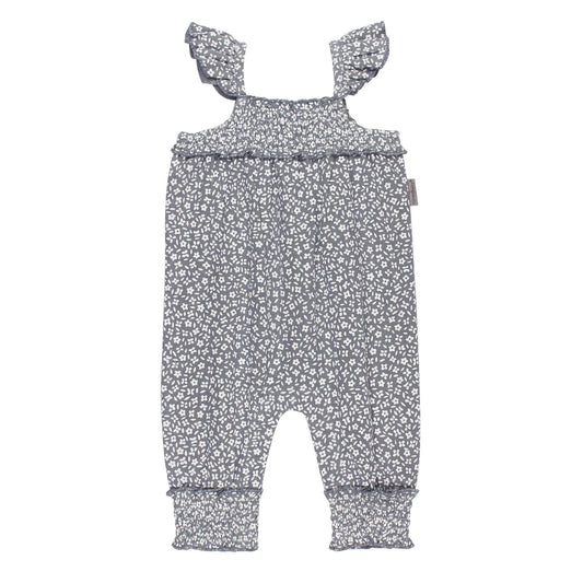Organic Muslin Sleeveless Romper | Blueberry Floral