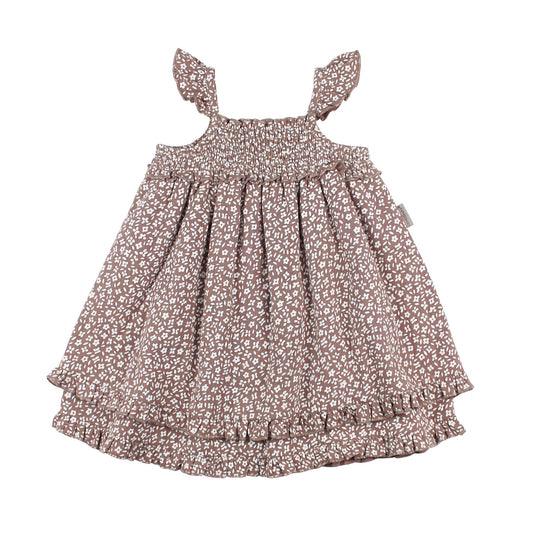 Organic Muslin Summer Dress | Almond Floral