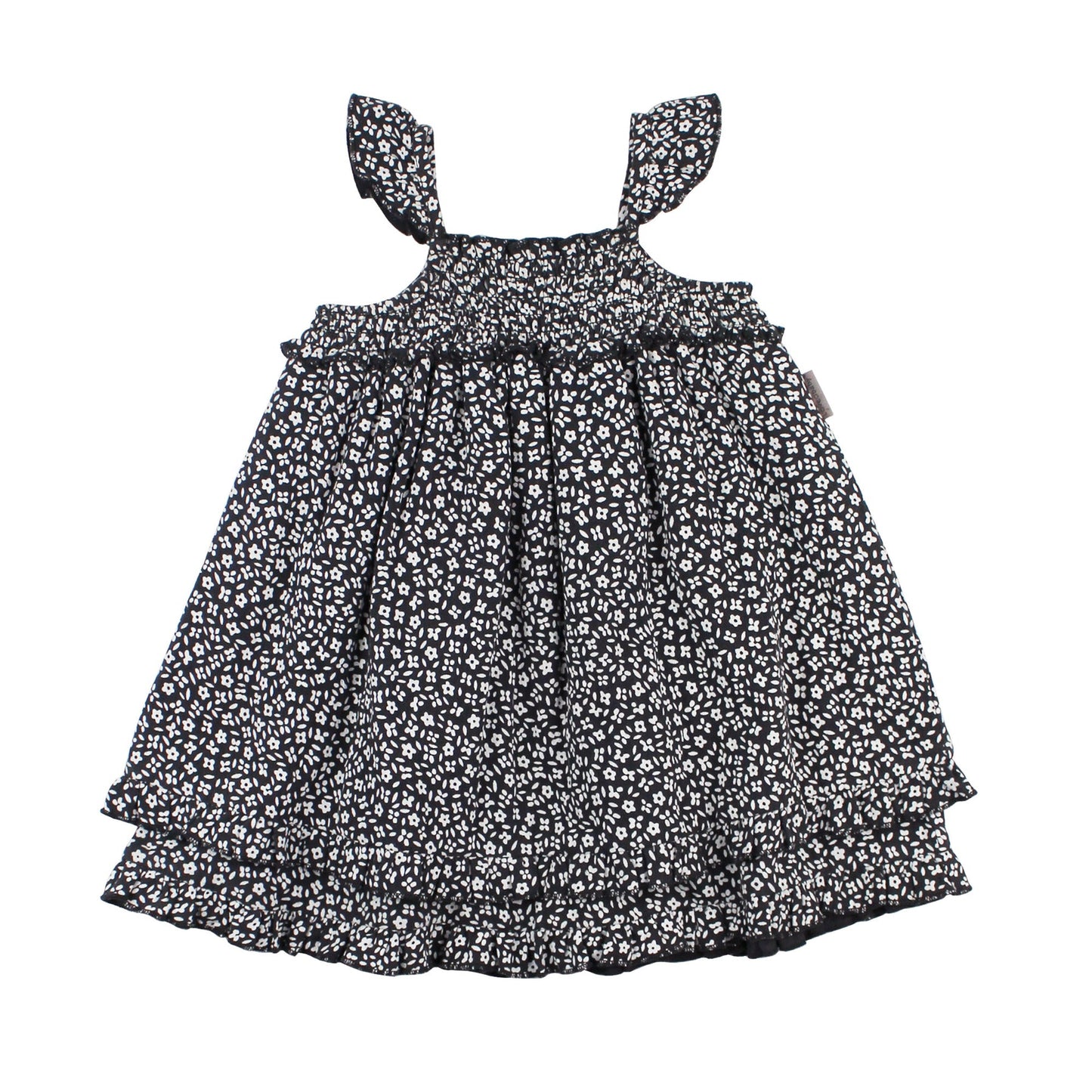 Organic Muslin Summer Dress | Navy Floral