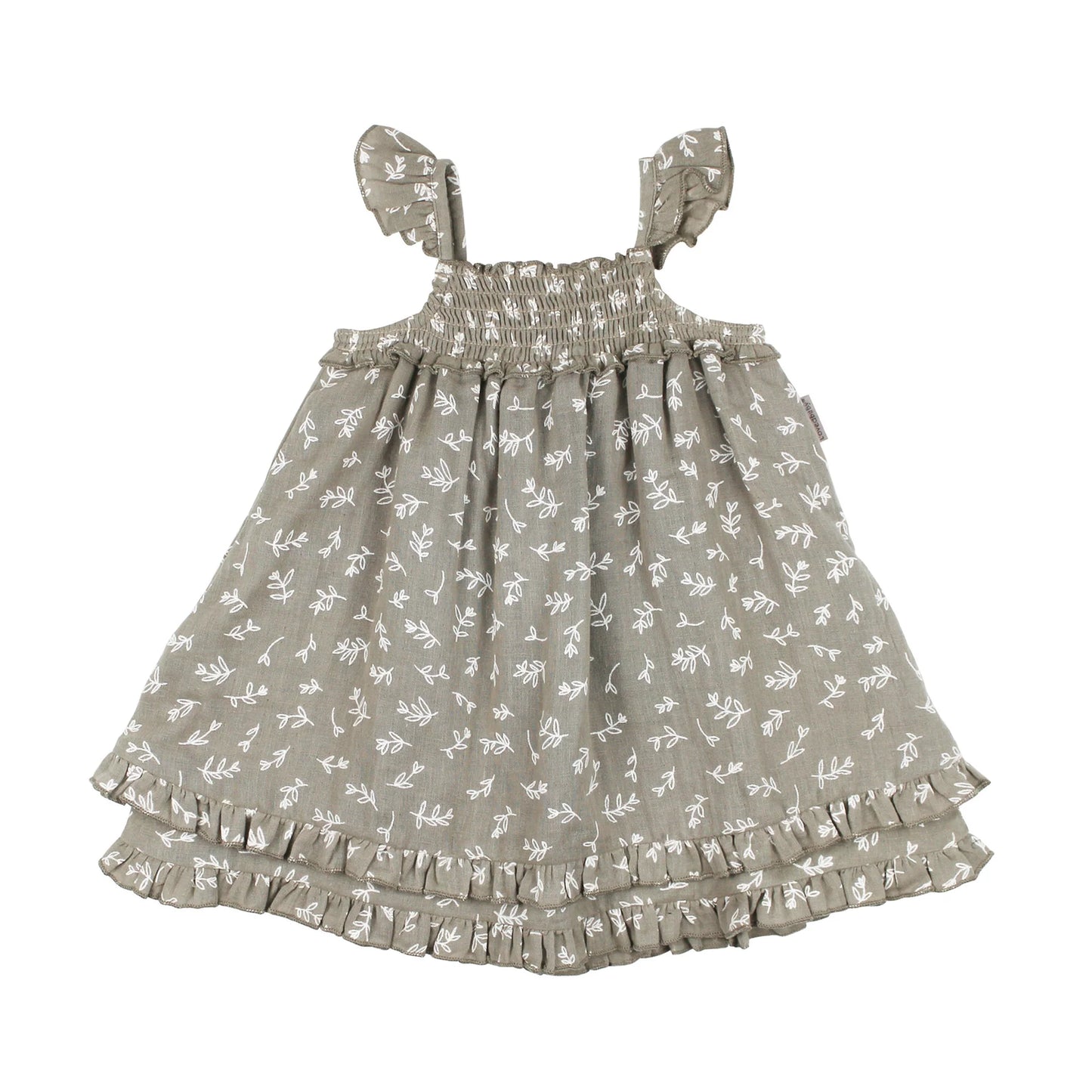 Organic Muslin Summer Dress | Fawn Leaves