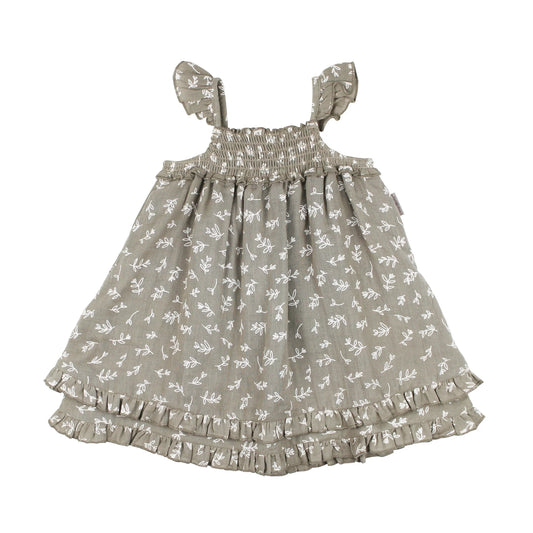Organic Muslin Summer Dress | Fawn Leaves