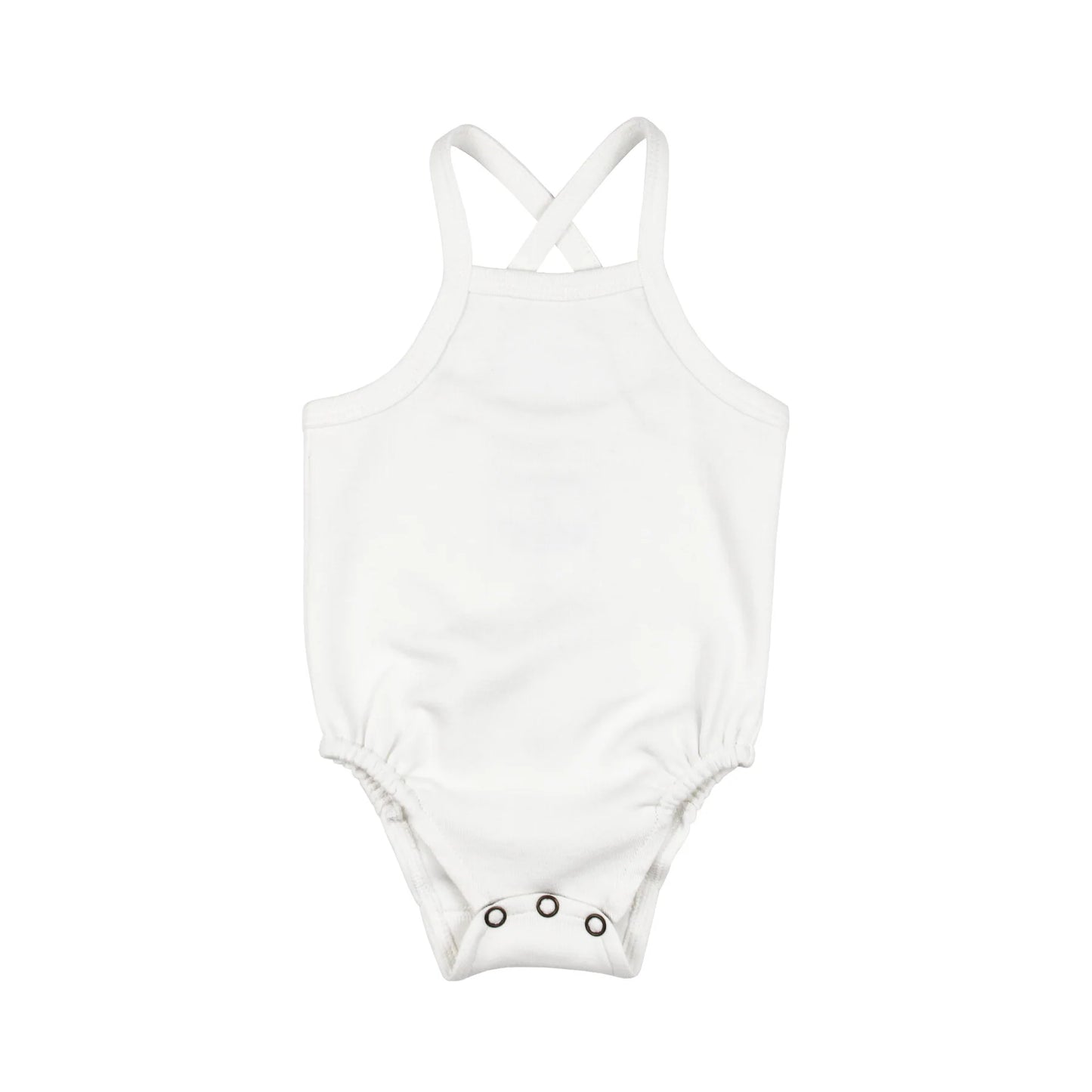 Organic Criss-Cross Bodysuit | White
